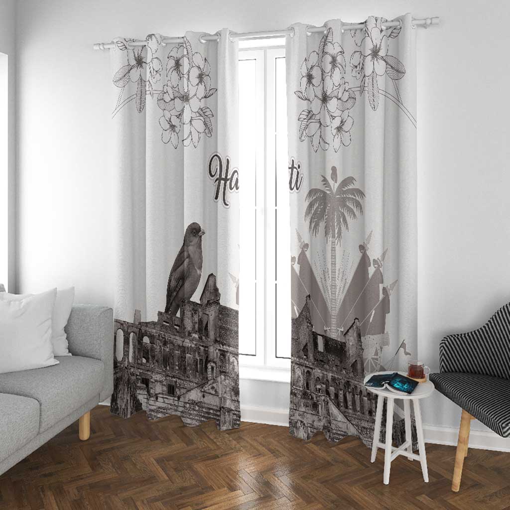 Afro-Haitians Citadelle Laferriere Window Curtain Hispaniolan Trogon and Plumeria - African Pride
