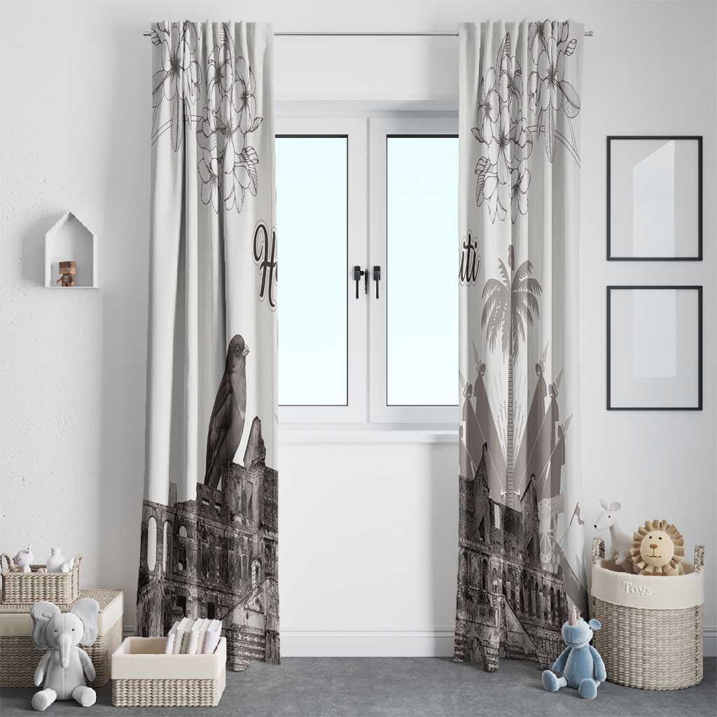 Afro-Haitians Citadelle Laferriere Window Curtain Hispaniolan Trogon and Plumeria - African Pride