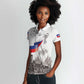 Afro-Haitians Citadelle Laferriere Women Polo Shirt Hispaniolan Trogon and Plumeria LT19
