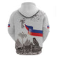 Afro-Haitians Citadelle Laferriere Zip Hoodie Hispaniolan Trogon and Plumeria - African Pride