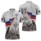 Afro-Haitians Citadelle Laferriere Zipper Polo Shirt Hispaniolan Trogon and Plumeria