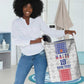 Custom Afro-Haitians Football Laundry Basket National Flag Design - African Pride