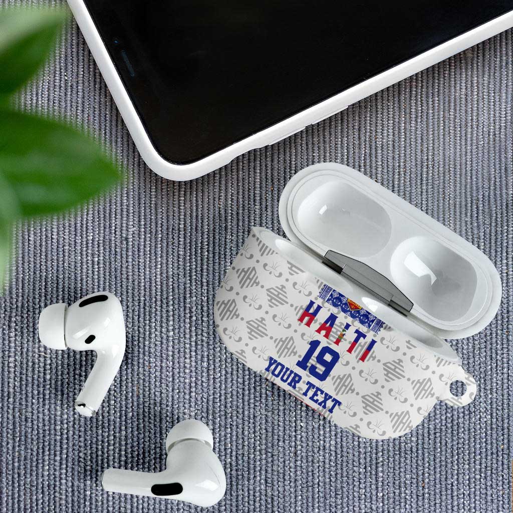 Custom Afro-Haitians Football AirPods Case National Flag Design
