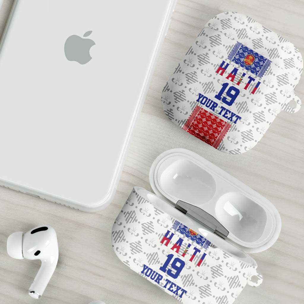 Custom Afro-Haitians Football AirPods Case National Flag Design