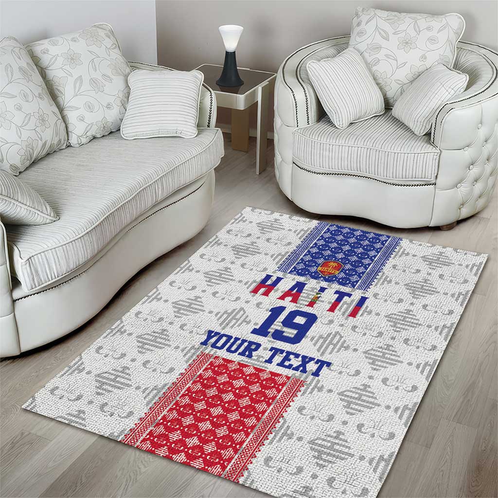 Custom Afro-Haitians Football Area Rug National Flag Design - African Pride
