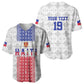 Custom Afro-Haitians Football Baseball Jersey National Flag Design LT19