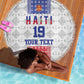 Custom Afro-Haitians Football Beach Blanket National Flag Design - African Pride