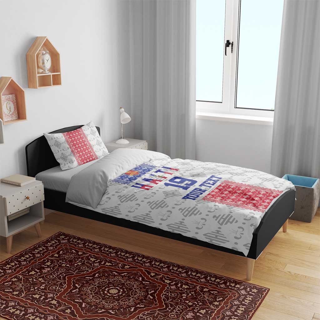 Custom Afro-Haitians Football Bedding Set National Flag Design - African Pride