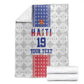 Custom Afro-Haitians Football Blanket National Flag Design - African Pride