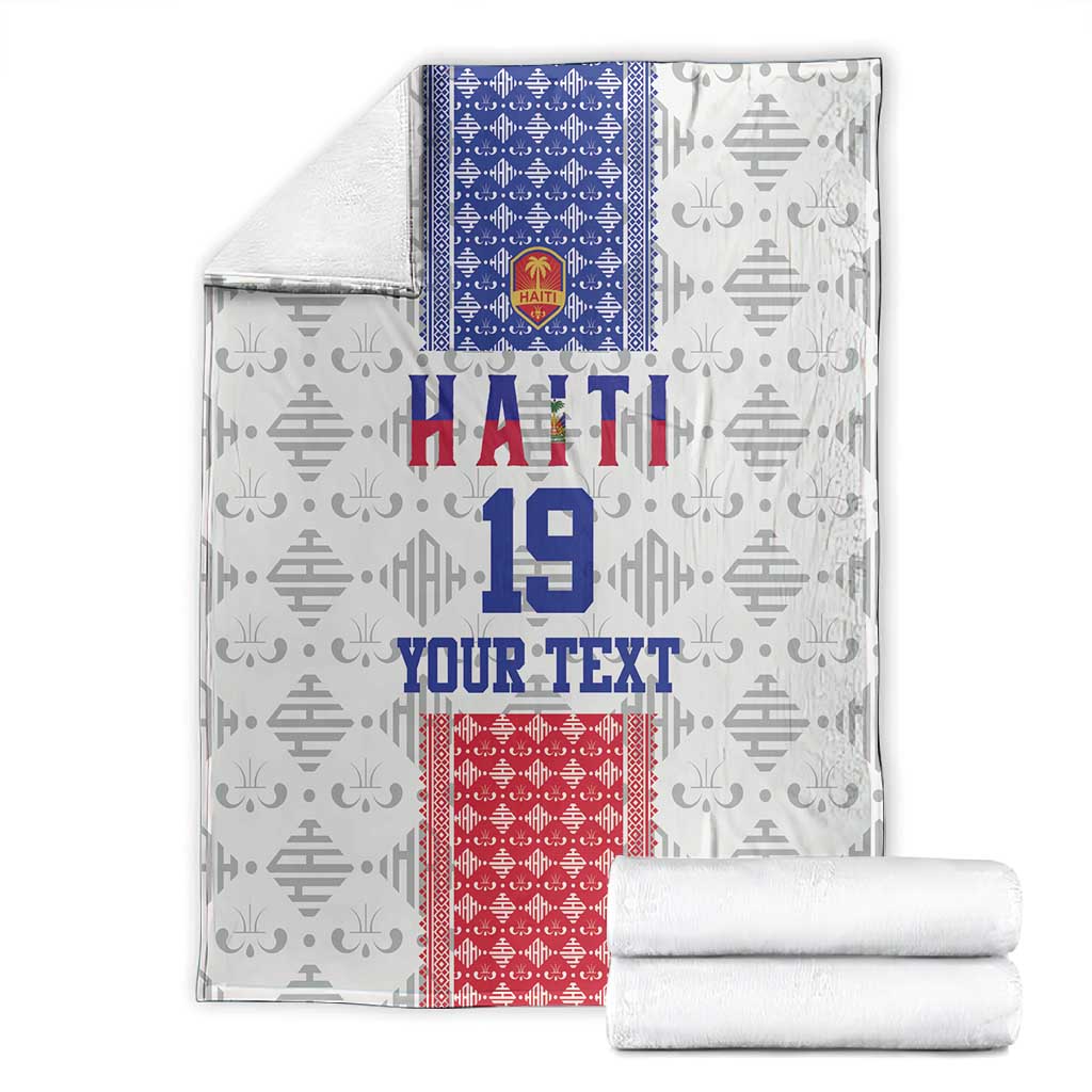 Custom Afro-Haitians Football Blanket National Flag Design - African Pride
