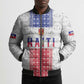 Custom Afro-Haitians Football Bomber Puffer Jacket National Flag Design