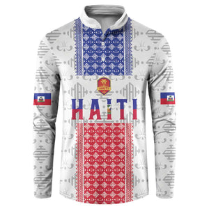 Custom Afro-Haitians Football Button Sweatshirt National Flag Design
