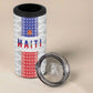 Custom Afro-Haitians Football 4 in 1 Can Cooler Tumbler National Flag Design - African Pride