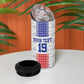 Custom Afro-Haitians Football 4 in 1 Can Cooler Tumbler National Flag Design - African Pride