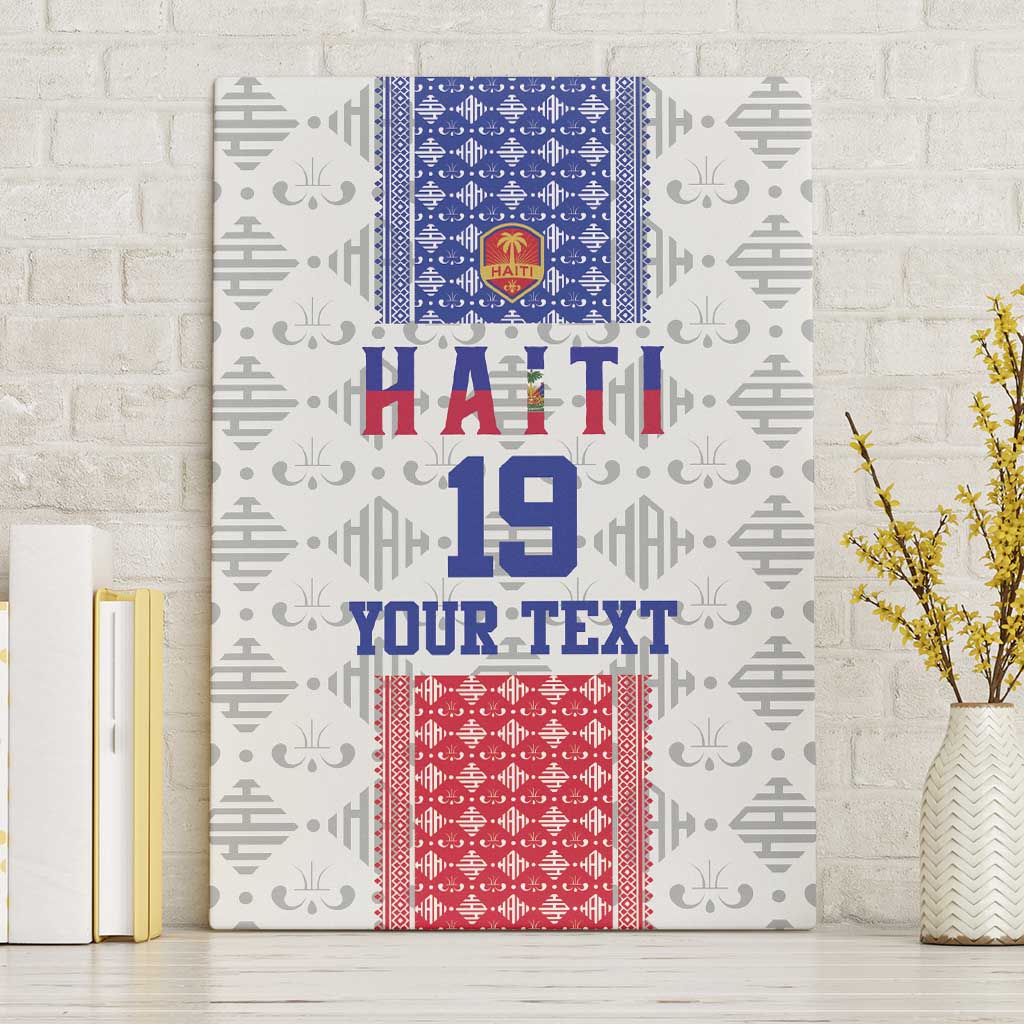 Custom Afro-Haitians Football Canvas Wall Art National Flag Design - African Pride