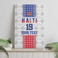 Custom Afro-Haitians Football Canvas Wall Art National Flag Design - African Pride