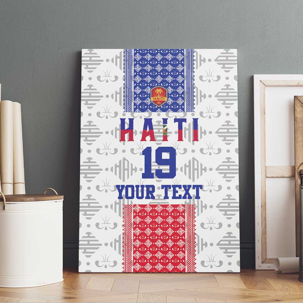 Custom Afro-Haitians Football Canvas Wall Art National Flag Design - African Pride