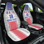 Custom Afro-Haitians Football Car Seat Cover National Flag Design - African Pride