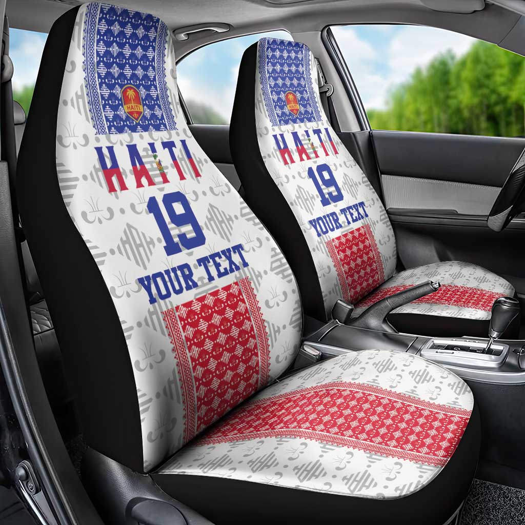 Custom Afro-Haitians Football Car Seat Cover National Flag Design - African Pride