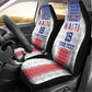 Custom Afro-Haitians Football Car Seat Cover National Flag Design - African Pride
