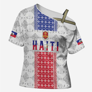 Custom Afro-Haitians Football Cross Shoulder Shirt National Flag Design