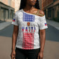 Custom Afro-Haitians Football Cross Shoulder Shirt National Flag Design