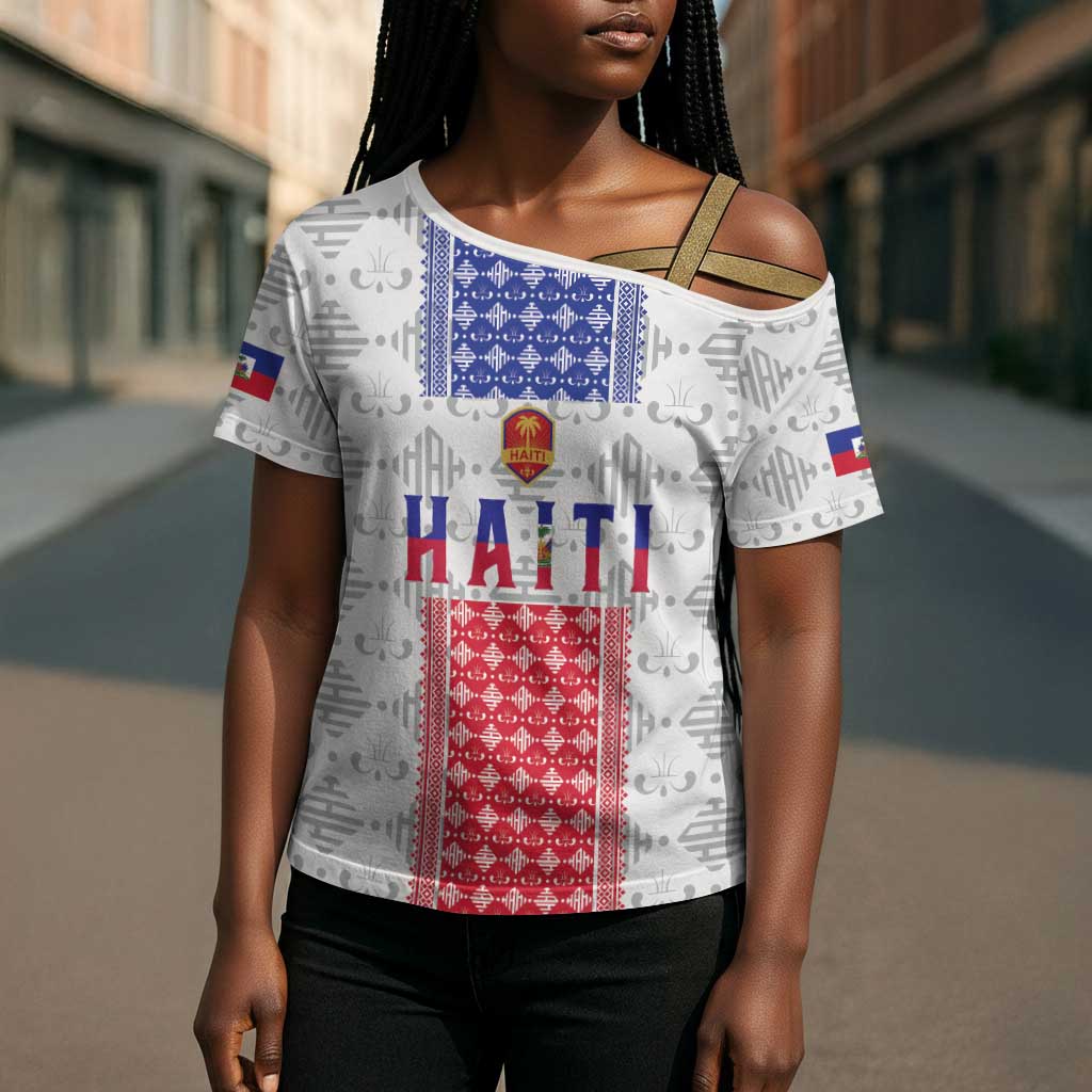 Custom Afro-Haitians Football Cross Shoulder Shirt National Flag Design