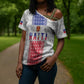 Custom Afro-Haitians Football Cross Shoulder Shirt National Flag Design