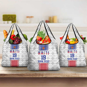 Custom Afro-Haitians Football Grocery Bag National Flag Design - African Pride