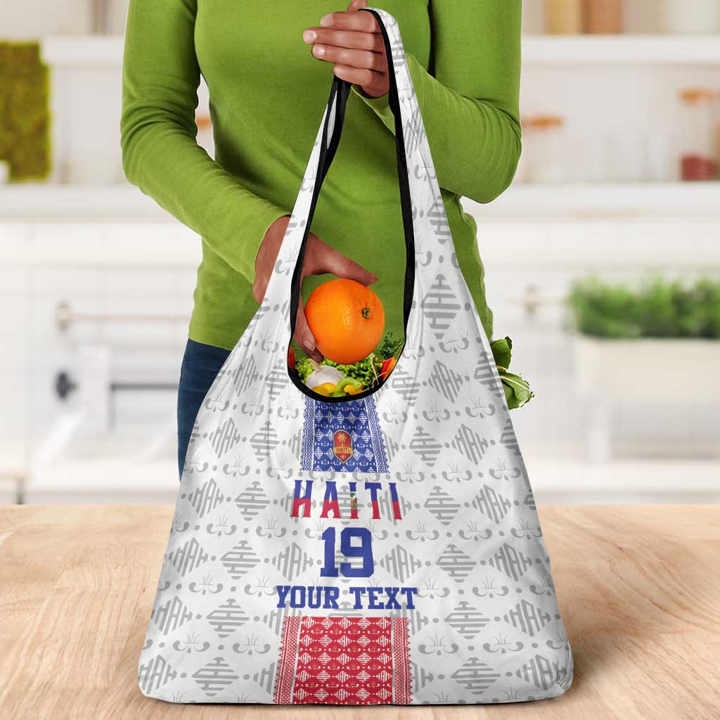 Custom Afro-Haitians Football Grocery Bag National Flag Design - African Pride