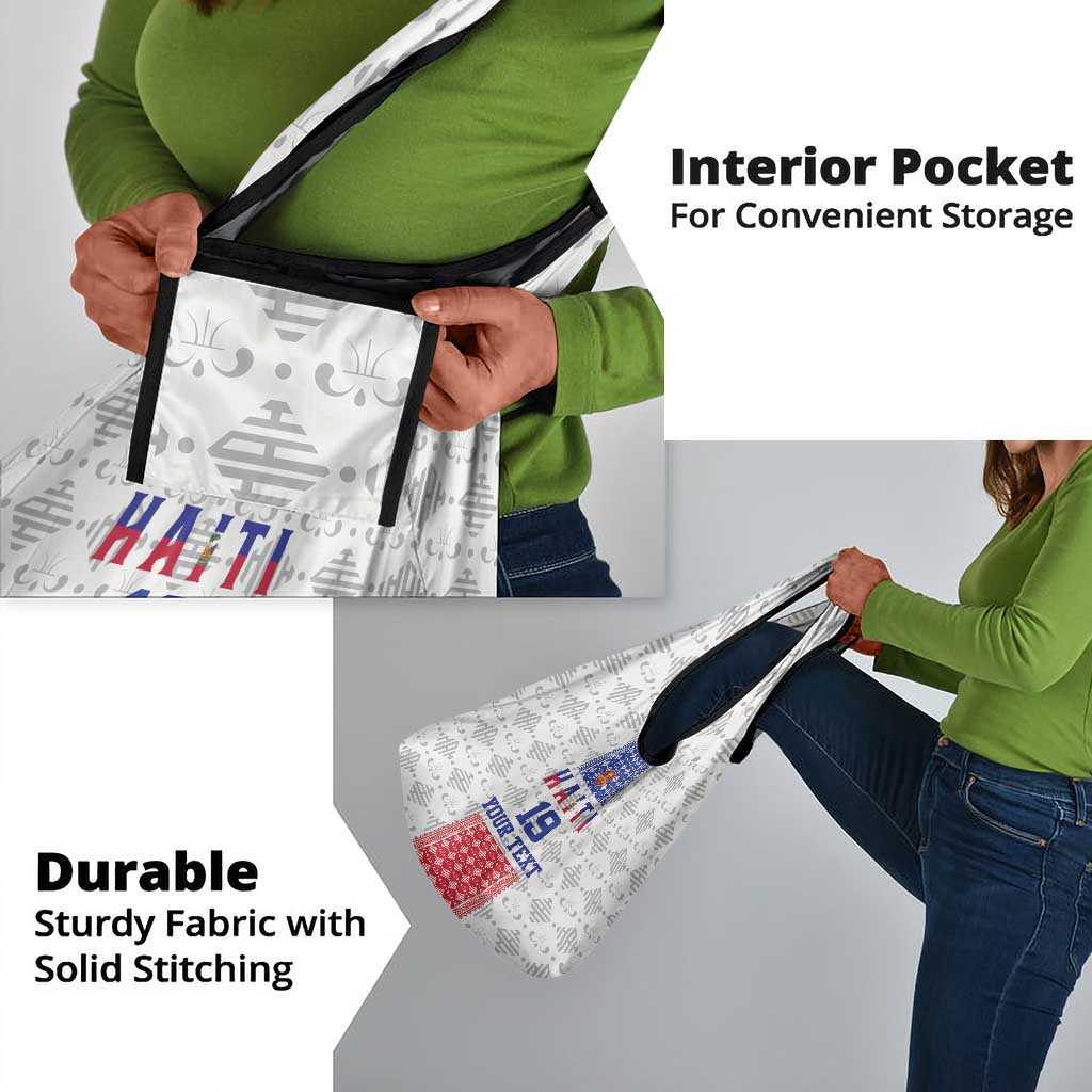 Custom Afro-Haitians Football Grocery Bag National Flag Design - African Pride