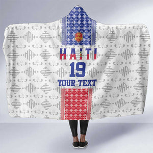 Custom Afro-Haitians Football Hooded Blanket National Flag Design - African Pride