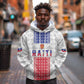 Custom Afro-Haitians Football Hoodie National Flag Design - African Pride