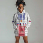 Custom Afro-Haitians Football Hoodie Dress National Flag Design - African Pride