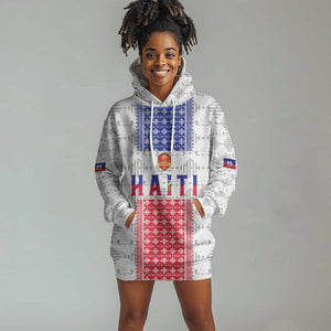 Custom Afro-Haitians Football Hoodie Dress National Flag Design - African Pride