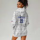 Custom Afro-Haitians Football Hoodie Dress National Flag Design - African Pride