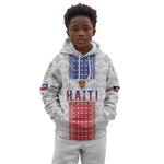 Custom Afro-Haitians Football Kid Hoodie National Flag Design - African Pride