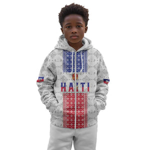 Custom Afro-Haitians Football Kid Hoodie National Flag Design - African Pride