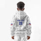 Custom Afro-Haitians Football Kid Hoodie National Flag Design - African Pride