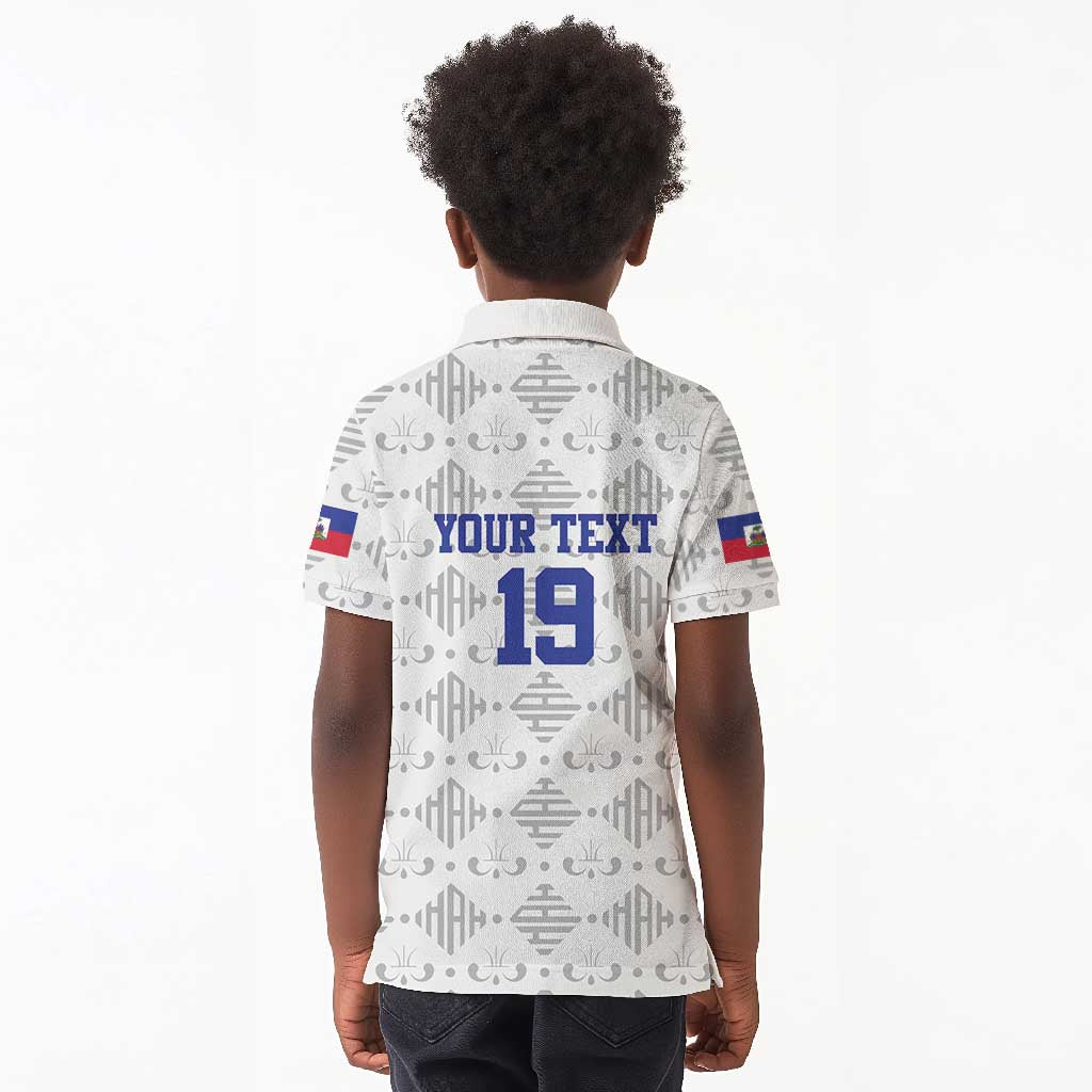 Custom Afro-Haitians Football Kid Polo Shirt National Flag Design LT19