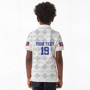 Custom Afro-Haitians Football Kid Polo Shirt National Flag Design LT19