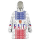 Custom Afro-Haitians Football Kid Wearable Blanket Hoodie National Flag Design - African Pride