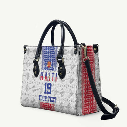 Custom Afro-Haitians Football Leather Bag National Flag Design