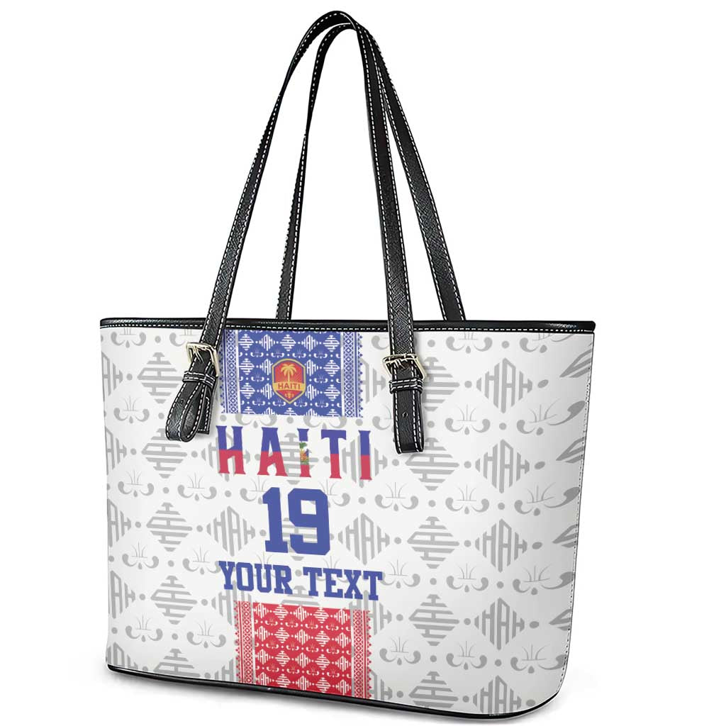 Custom Afro-Haitians Football Leather Tote Bag National Flag Design - African Pride