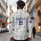 Custom Afro-Haitians Football Long Sleeve Button Shirt National Flag Design - African Pride