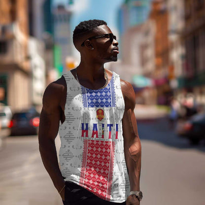Custom Afro-Haitians Football Men Tank Top National Flag Design - African Pride