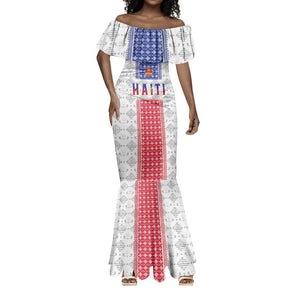 Custom Afro-Haitians Football Mermaid Dress National Flag Design - African Pride