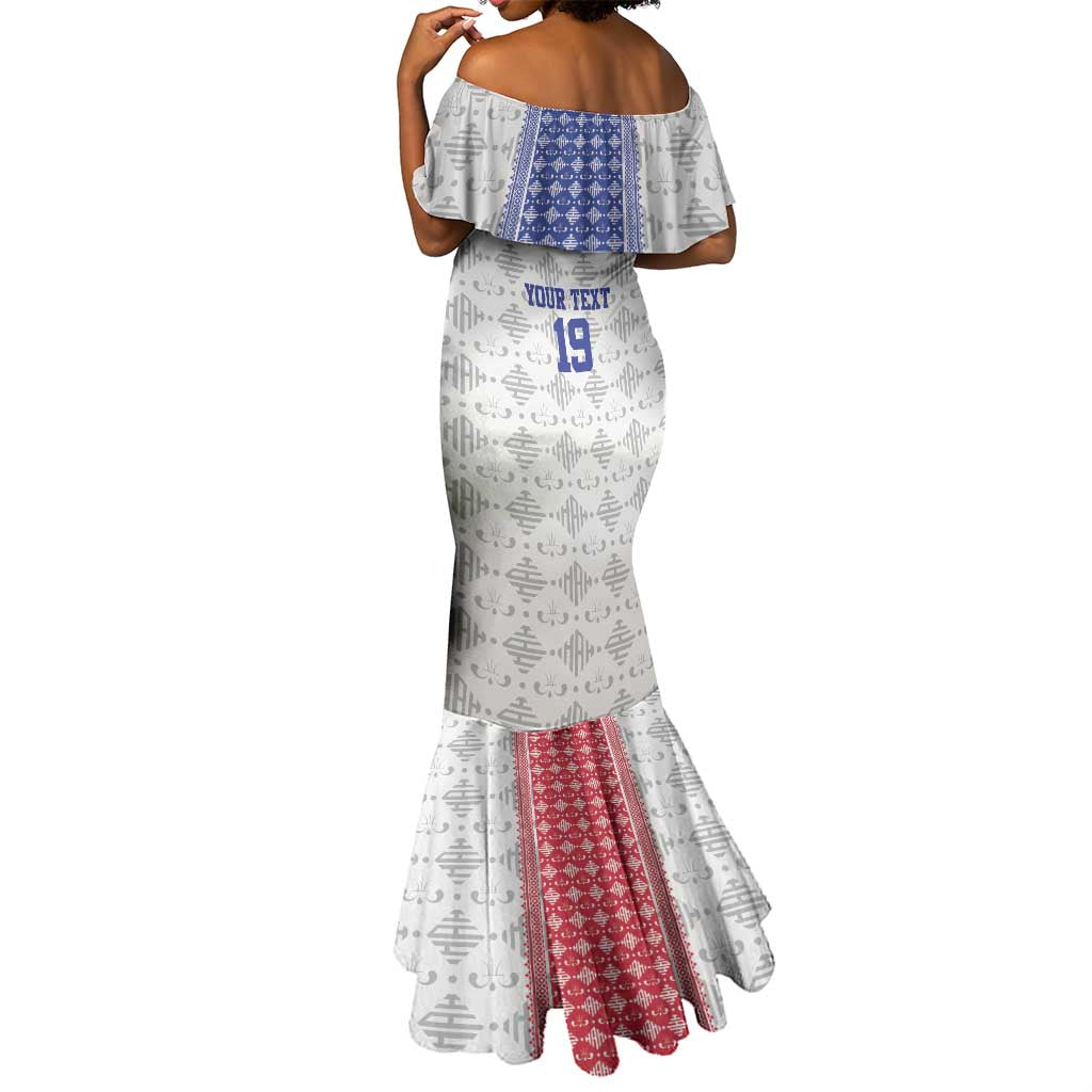 Custom Afro-Haitians Football Mermaid Dress National Flag Design - African Pride