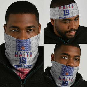 Custom Afro-Haitians Football Neck Gaiter National Flag Design - African Pride