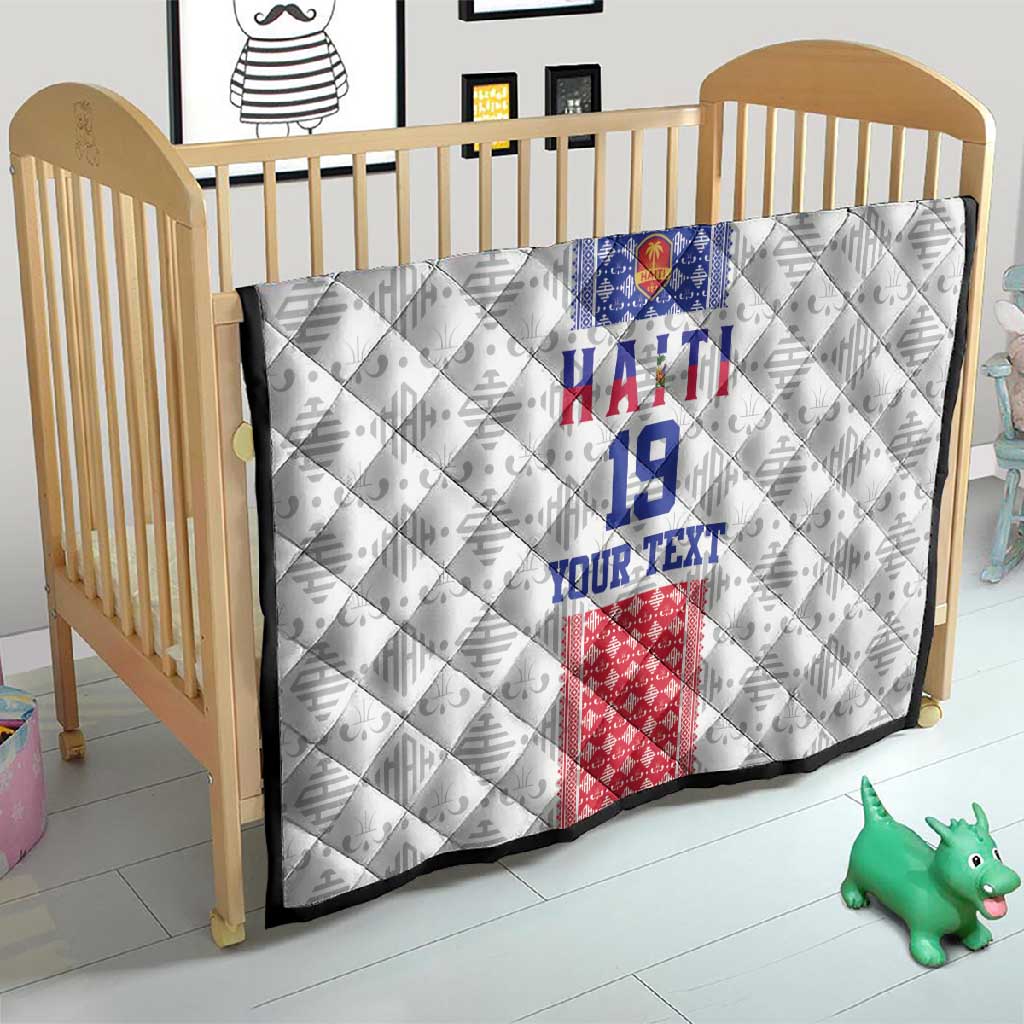 Custom Afro-Haitians Football Quilt National Flag Design - African Pride